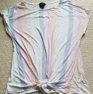 W5 multi colored shirt with front tie